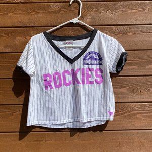 Colorado Rockies Crop Top PINK